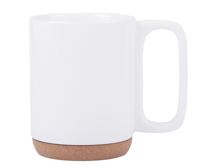 TARRO BLANCO CON BASE DE CORCHO ASA ERGONOMICA C702